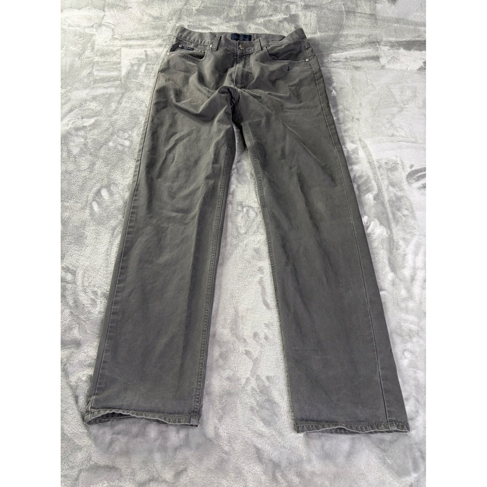 Vintage Valentino Straight Leg Pants Trousers Mens Gray Italy Size 32x32.5